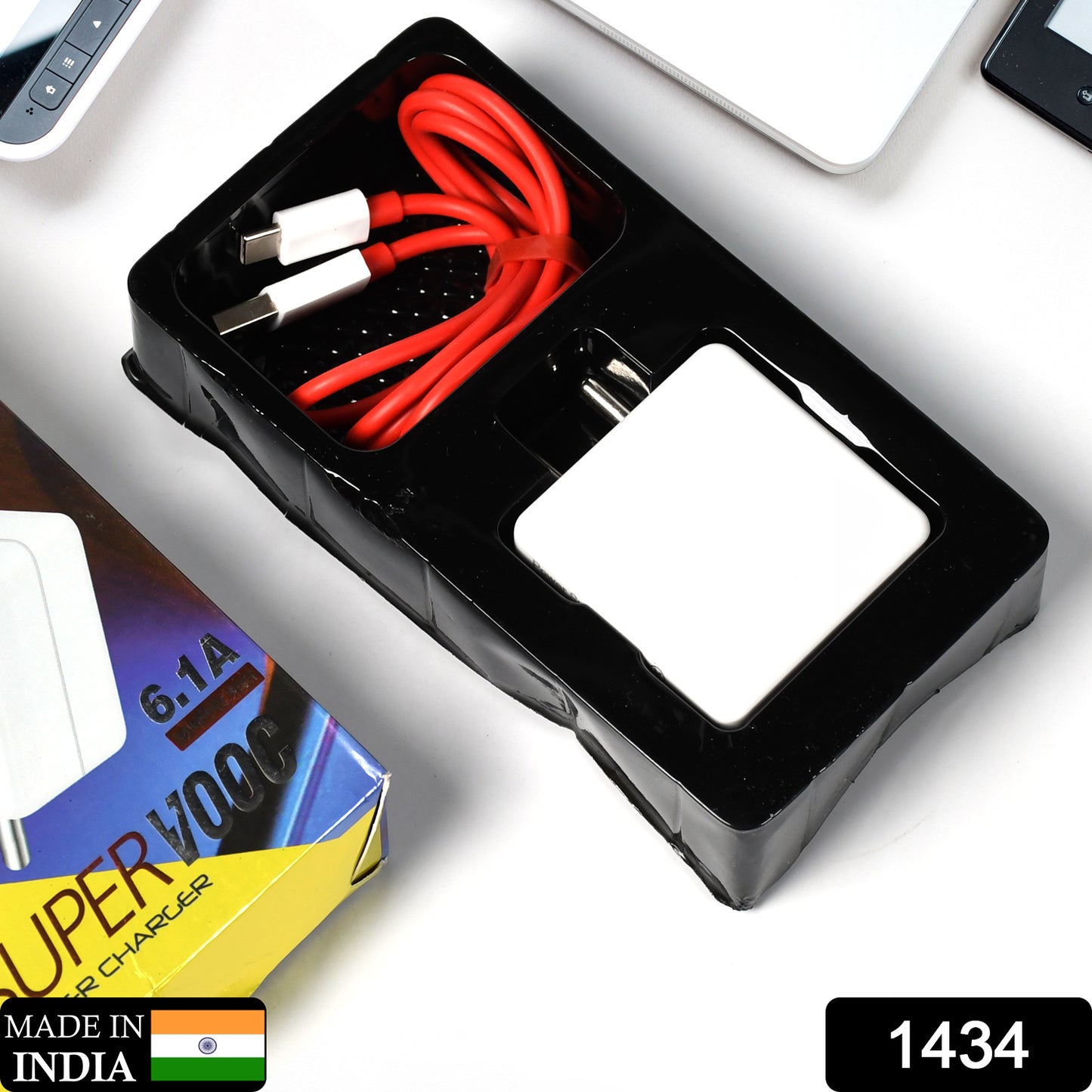 1434 Super Fast Charger With Cable For All Iphone Android Smart Phones Tablets. - Springkart 