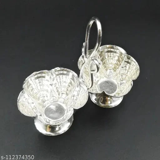 2 CUPS KUMKUM HOLDER MADE OF GERMAN SILVER