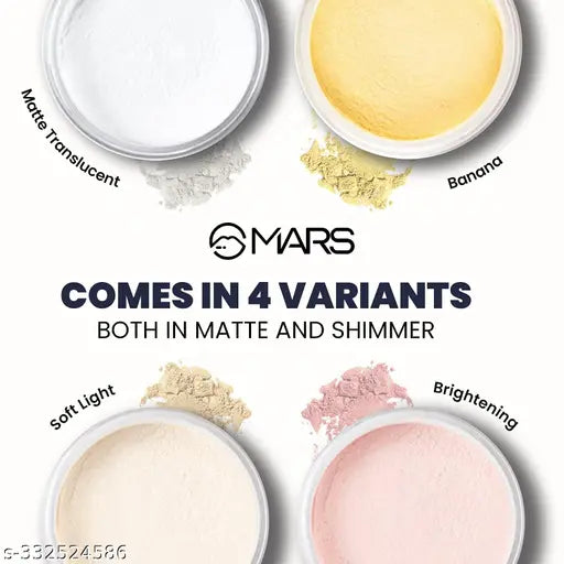 MARS Trend Setting Loose Powder | Lightweight & Long Lasting | Ultra Fine Setting Powder for Face Makeup (8.0 gm) 01-Banana