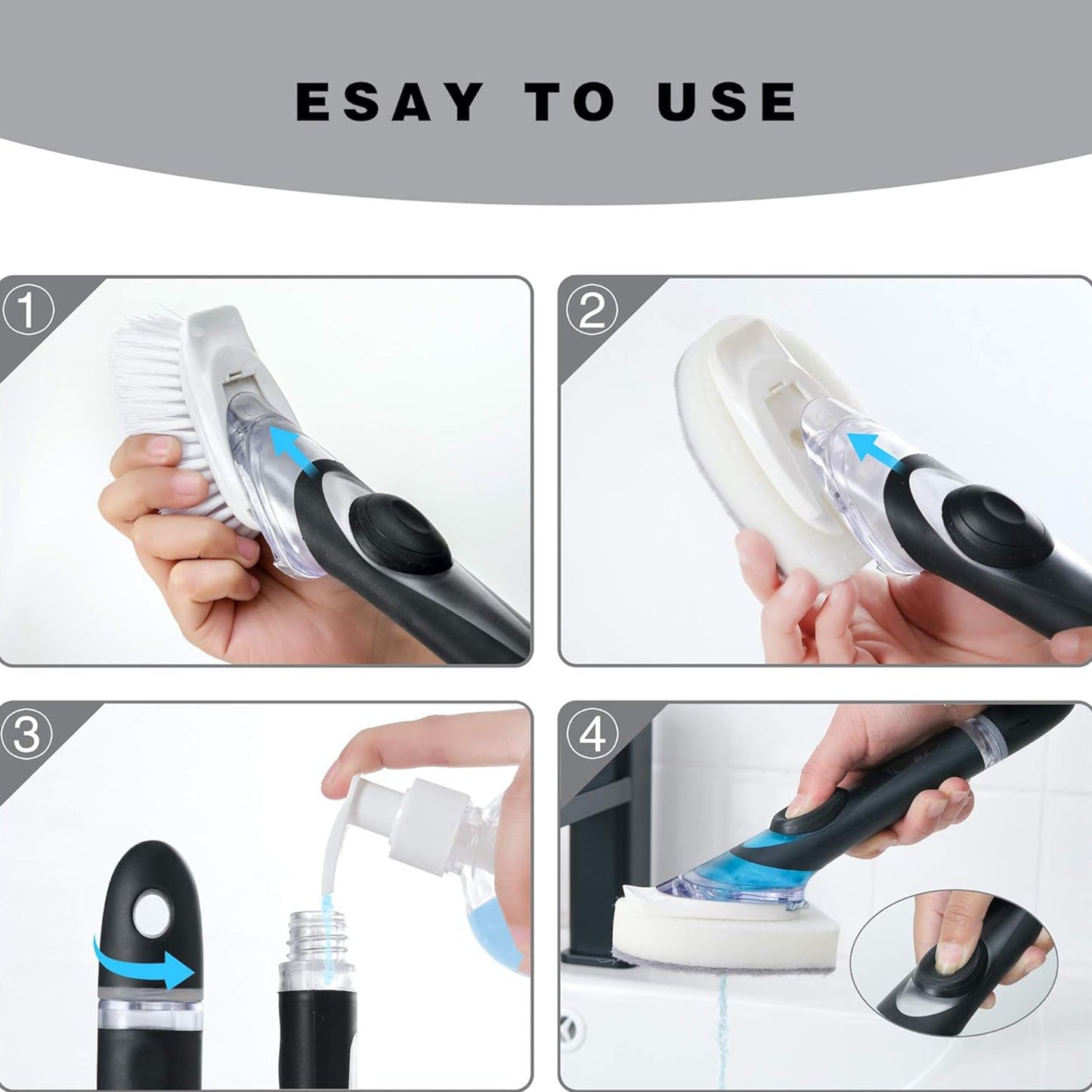 Dish Scrubber With Soap Dispenser Soap Dispensing Dish Brush Set (1 Set) - Springkart 