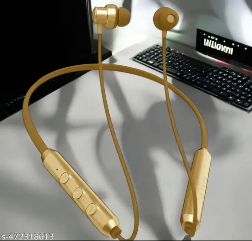 Bluetooth Neckband | Wireless Neckband |  Sound Quality Deep Bass 20Hr Battery Type C Fast Charging Magnetic Lock |Premium Metal Look & Mic Sound | Bluetooth Headphones | Bluetooth Earphone g