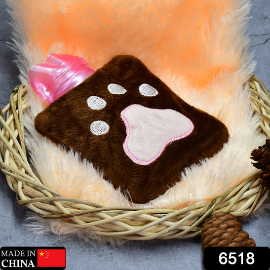 6518 Paw Print Small Hot Water Bag With Cover For Pain Relief Neck Shoulder Pain And Hand Feet Warmer Menstrual Cramps. - Springkart 