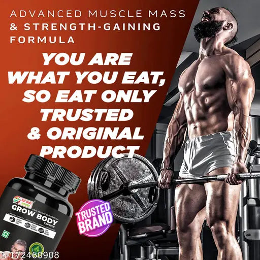 Grow Body Capsule For Muscle Building & Weight Gain (60 No) - Springkart 
