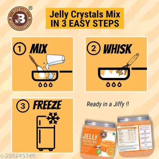 Brew Lab Orange Flavor Jelly Crystal Mix - No Gelatin 250 g