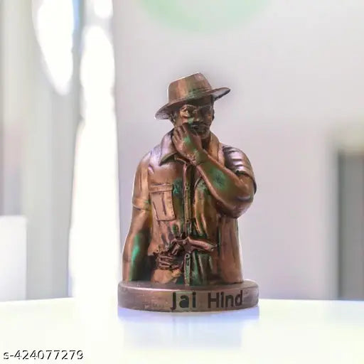 MISS PEACH Bhagat Singh Showpiece for Home Decor | Patriotic Bronze Finish Miniature Statue | Jai Hind Table Decor | Freedom Fighter Sculpture for Office, Study & Gifting | 4.7 Inch Height, Inspirational Patriotism Showpiece