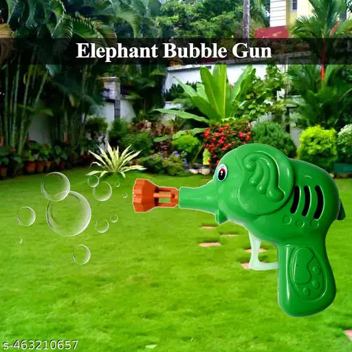 Kid Toys Baby Elephant Ben 10 Bubble Gun Toy for Kids -Green, Medium