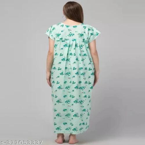 women night dress night wear night gown gown sleep wear cotton nighty cotton cotton gown cotton night dress cotton nighty cotton maxi - Springkart 