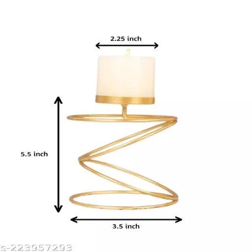 Gold Round Ring Tea Light Candle Stands & Holders