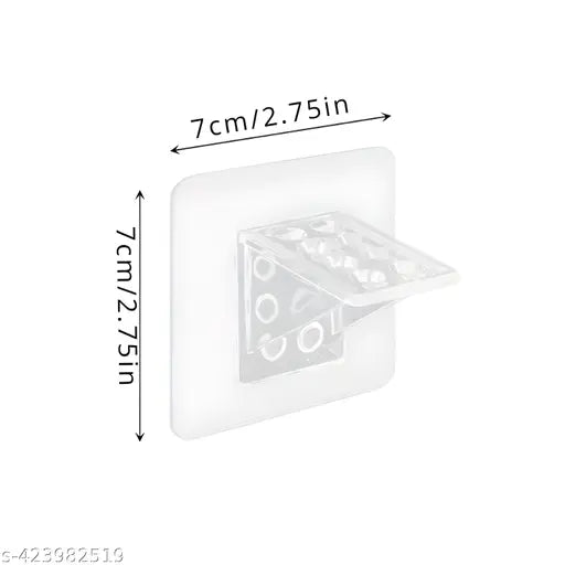 8 PCS -HEAVY Punch-Free Plastic Brackets for Cabinet and Closet Shelves