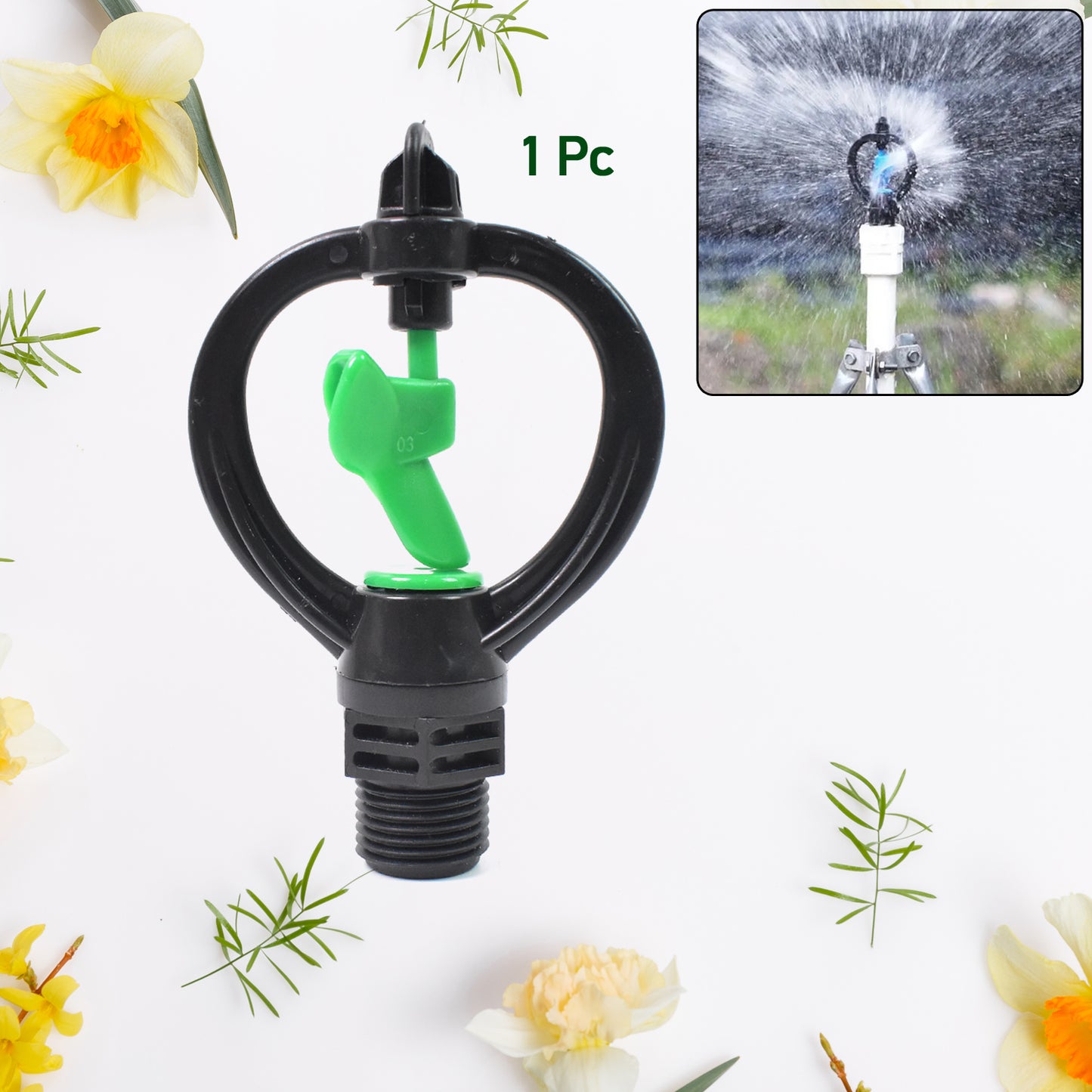 Rotating Irrigation Sprinkler Plastic Spray Nozzle Butterflies Rain Shaped (1 Pc)