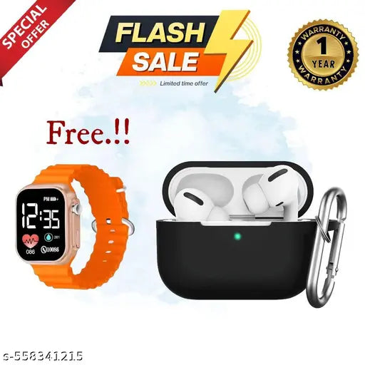 Wireless TWS Bluetooth Ear buds with Free Protective Case (black) | High-Quality Sound | Long Battery Life | Touch Control Ear buds | Comfortable Fit | Bluetooth 5.3 Ear buds | Premium Design Combo | Perfect for Music, Calls, and | Ideal for Gaming, Worko