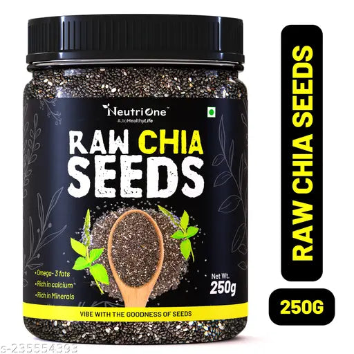 Chia Seeds - Omega-3 Rich, High Fiber Superfood for Energy & Weight Management - 250g" - Springkart 