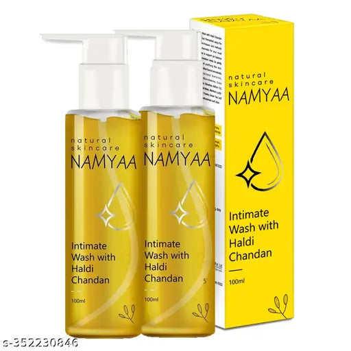 Namyaa Haldi Chandan Intimate Hygiene Wash Pack of 2 | Goodness of Haldi | Anti Bacterial Wash Intimate Wash (200 ml, Pack of 2)