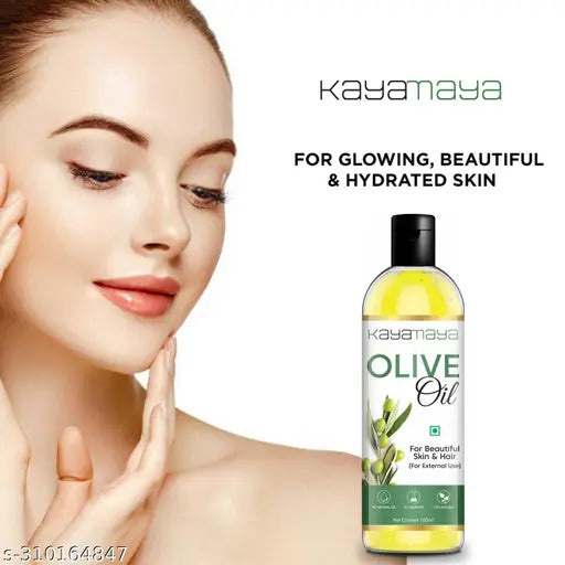 KAYAMAYA® 100% Pure Premium Cold Pressed Olive Oil for Hair & Skin (100 ml) - Springkart 