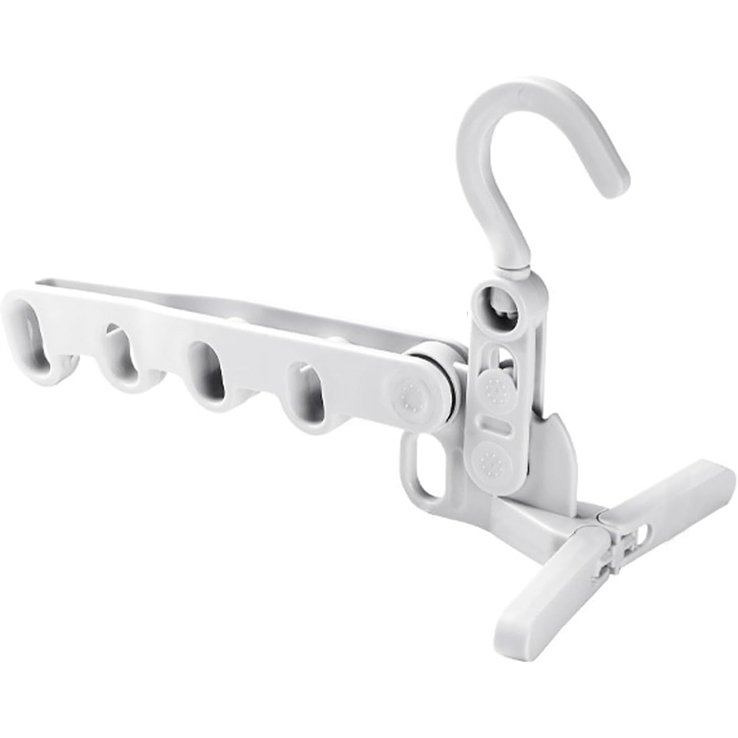 13049 5holes Foldable Clothes Hanger Travel Clothes Hanger Multifunctional Clothes Hanger Space-saving Wall Holder Clothes Rack Robust Clothes Hanger For Travel Indoors. - Springkart 