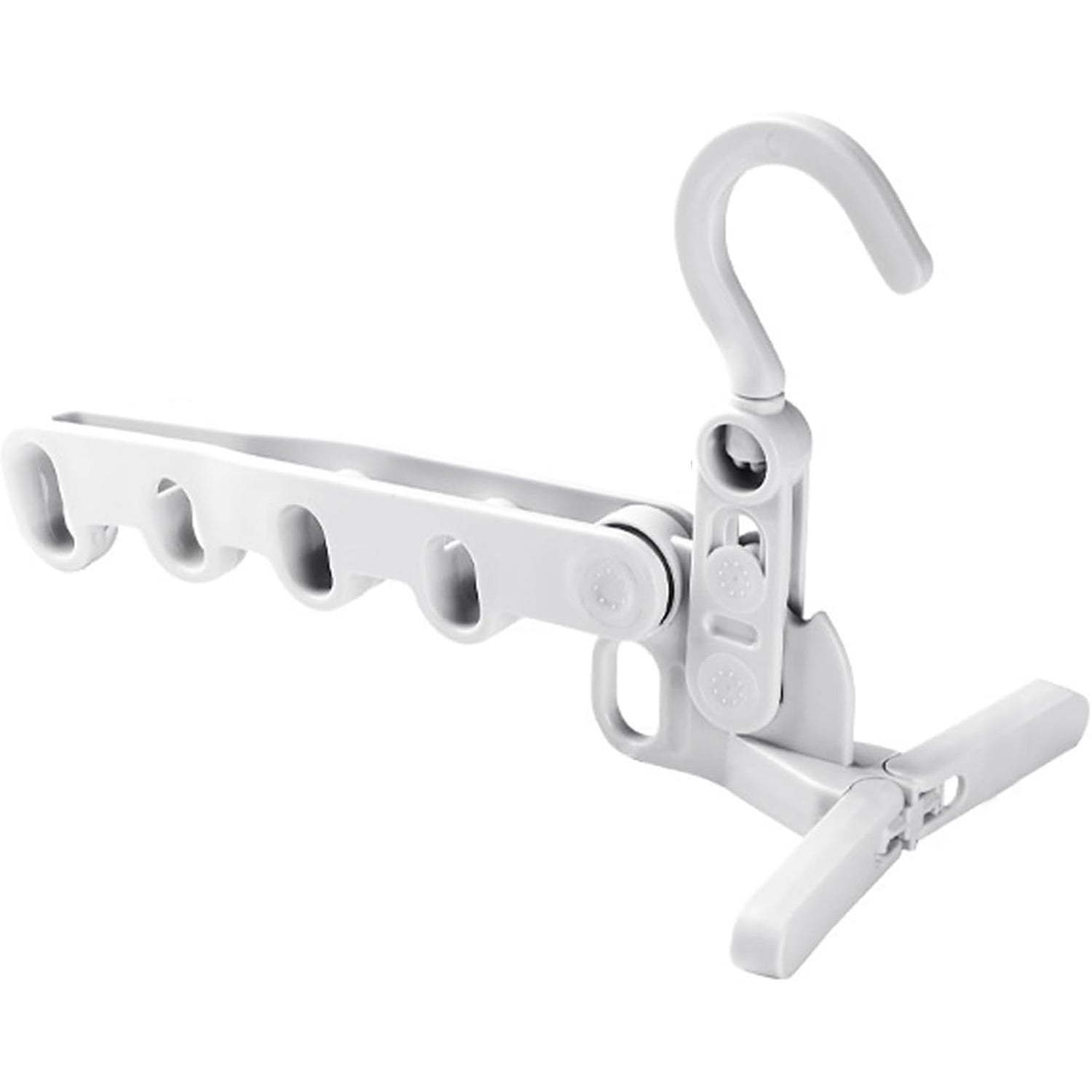 13049 5holes Foldable Clothes Hanger Travel Clothes Hanger Multifunctional Clothes Hanger Space-saving Wall Holder Clothes Rack Robust Clothes Hanger For Travel Indoors. - Springkart 