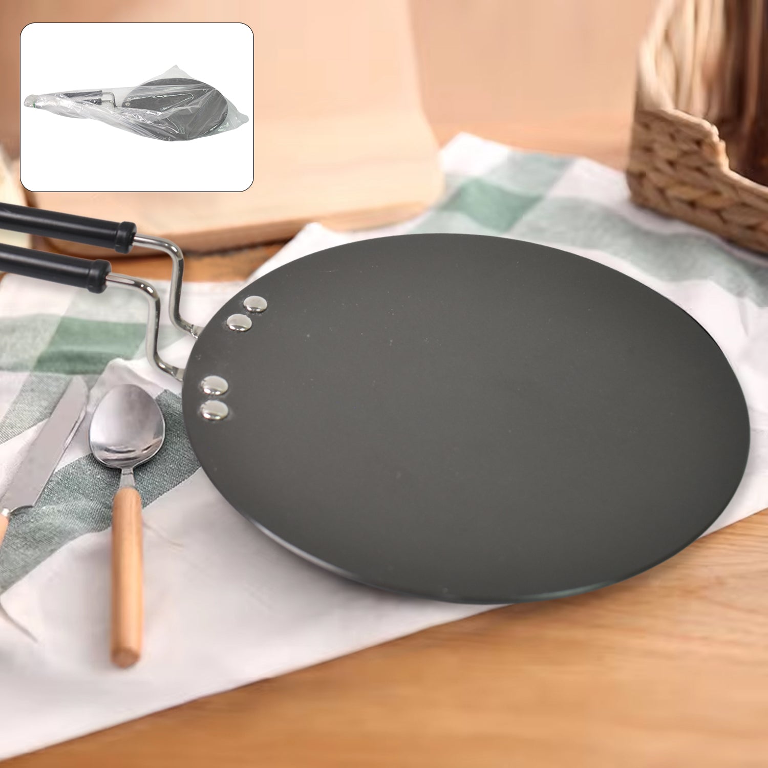 Multi Purpose Aluminium Roti Tawa (9 Inch) - Springkart 