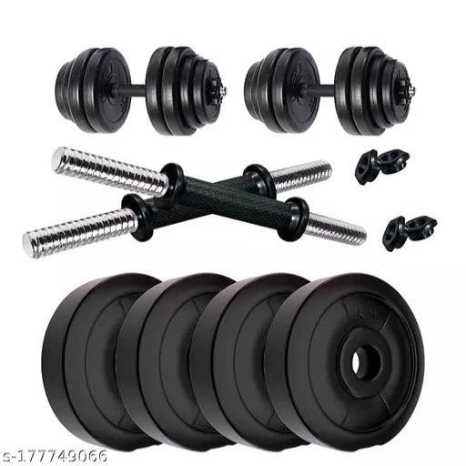 Home Gym Equipment’s for Men, Women Fitness Kit (30 Kg) One Pair Dumbbell Rods, PVC Dumbbell Plates, Exercise Set, Home Gym Kit - Springkart 