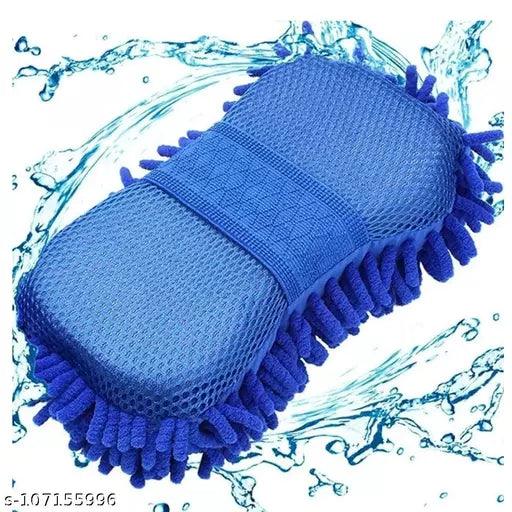 Microfiber Wet & Dry Cleaning Washing Sponge for Automotive Intense Cleaning (1 Pc) - Springkart 