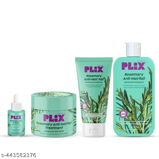 PLIX - THE PLANT FIX  Rosemary Anti Hairfall Kit - Serum, Shampoo, Conditioner & Hair Mask | For Thicker, Denser Hair