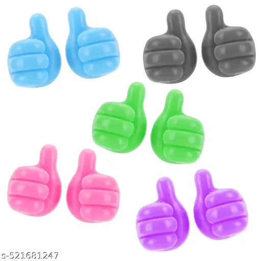 10 Pcs Thumb Shape Key Hooks Multifunctional Clip Holder