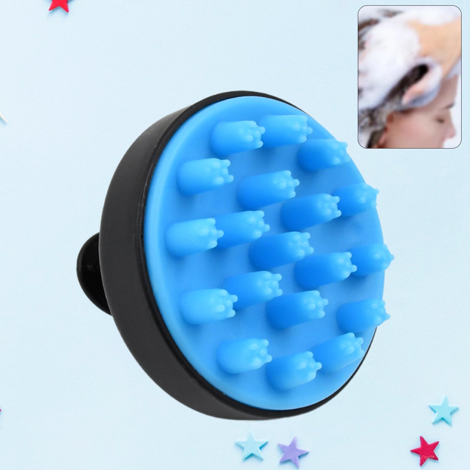 Hair Scalp Massager Shampoo Brush Comb (1 Pc) - Springkart 