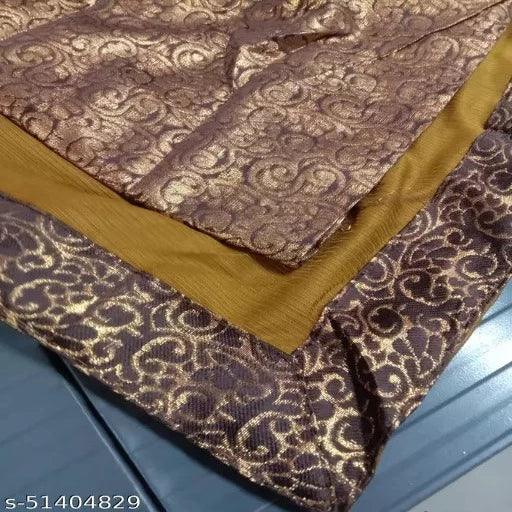 Mustard Coloured Soft Silk Lace Border Saree With Blouse - Springkart 