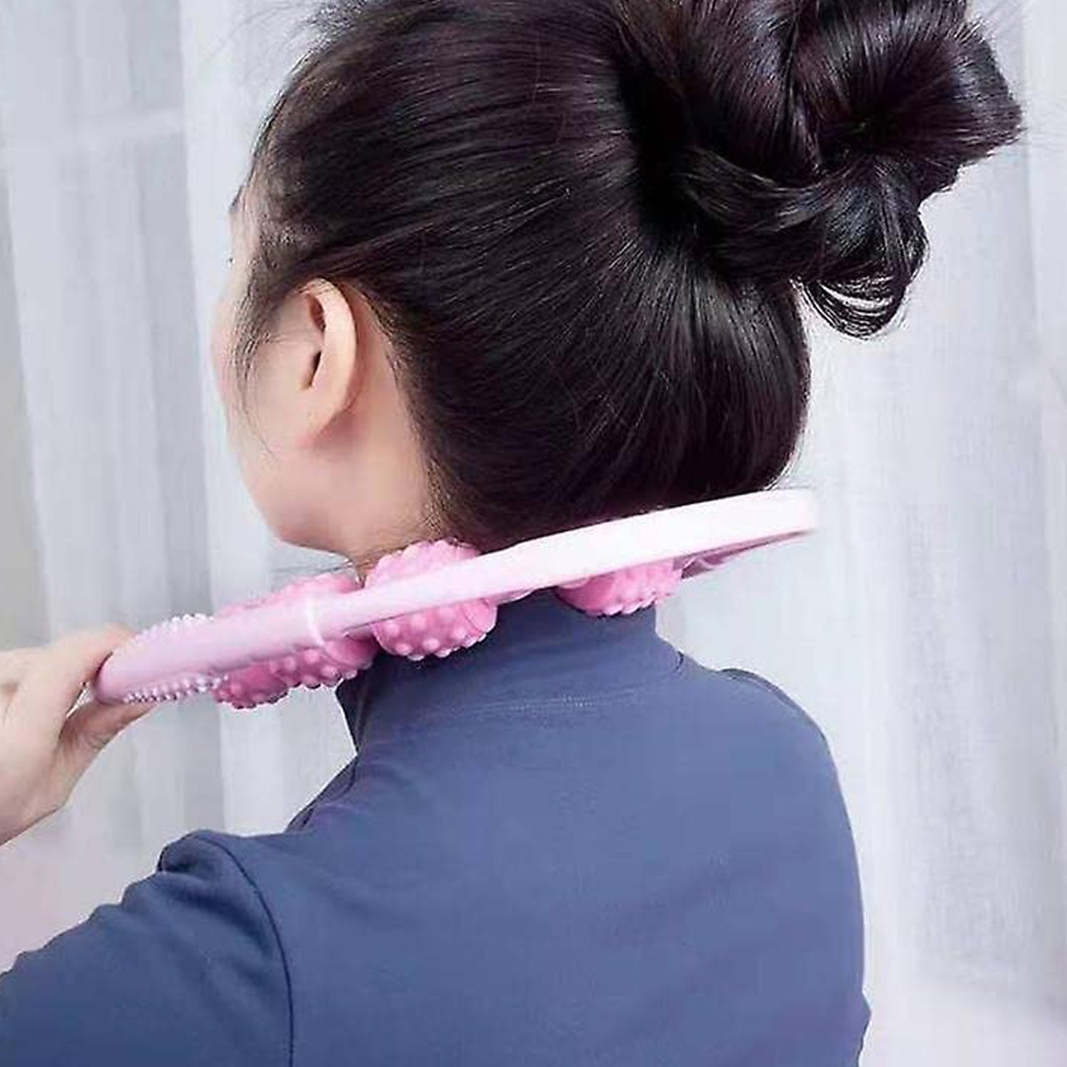 Muscle Massage Roller 8 Wheels Relieve Soreness Leg Muscle Roller Fitness Roller Muscle Relaxer Massage Roller Ring Clip All Round Massaging Uniform Force Elastic Pp Drop Shaped For Home Use (1 Pc) - Springkart 