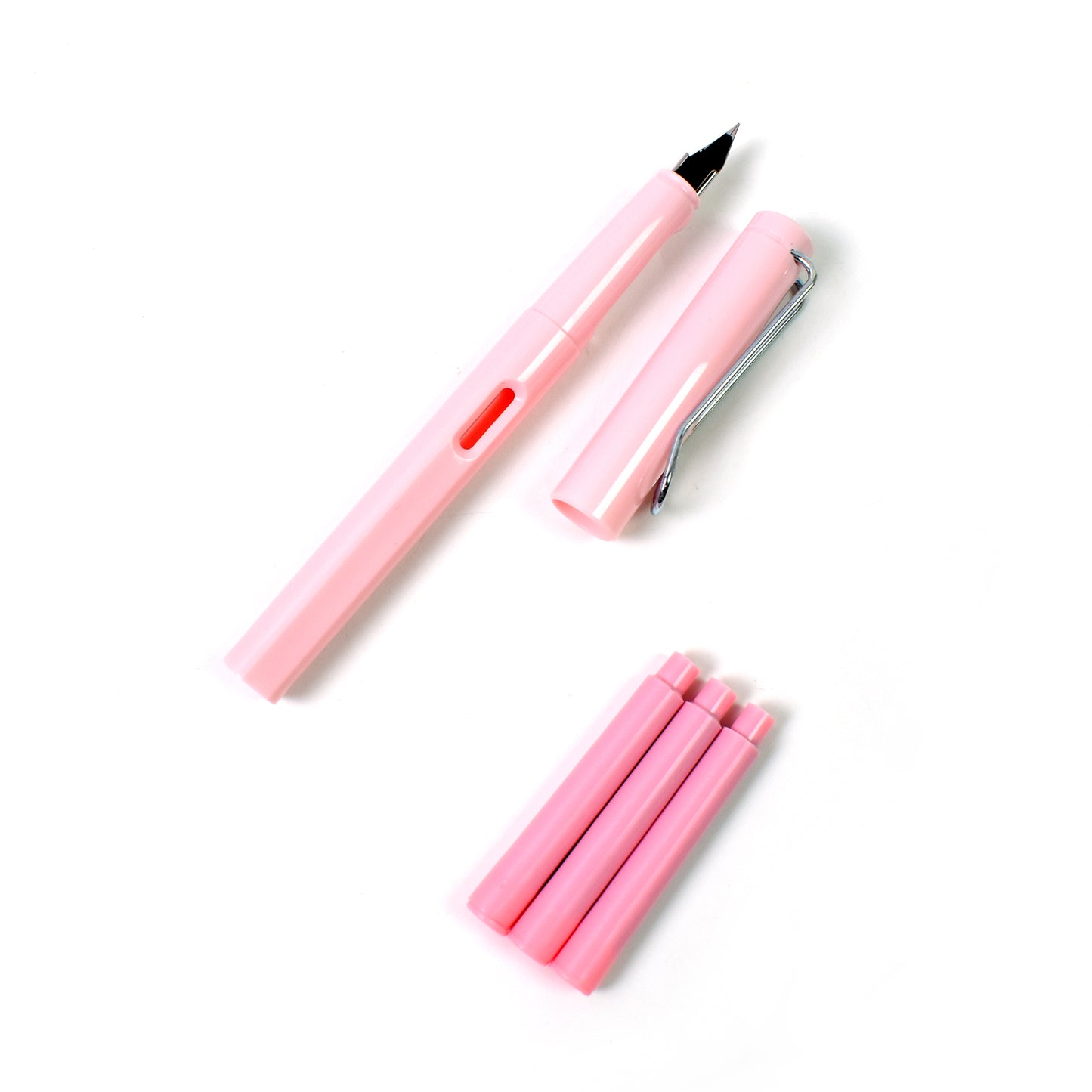 Fountain Blue Pen With 3 Refills (1 Set) - Springkart 