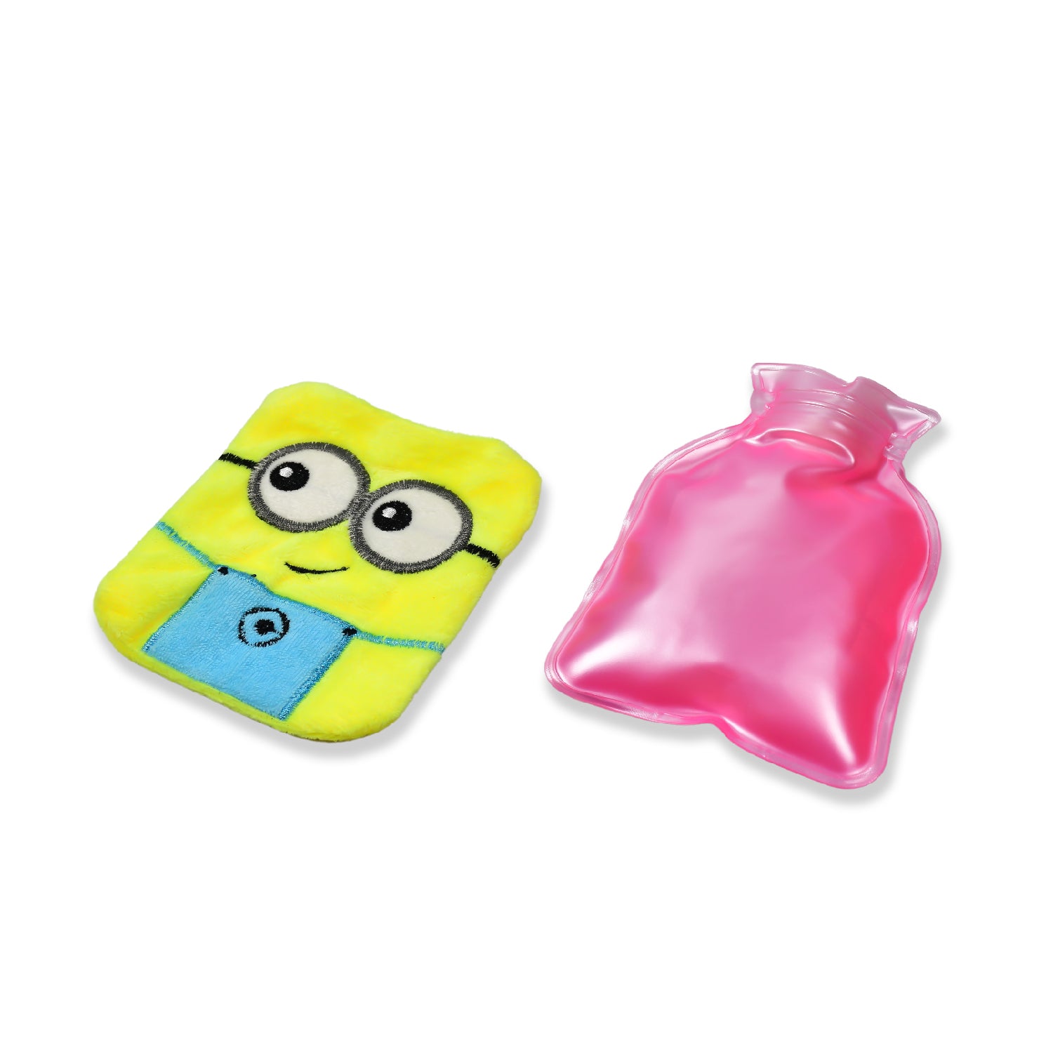 6507 2eye Minions Small Hot Water Bag With Cover For Pain Relief Neck Shoulder Pain And Hand Feet Warmer Menstrual Cramps. - Springkart 