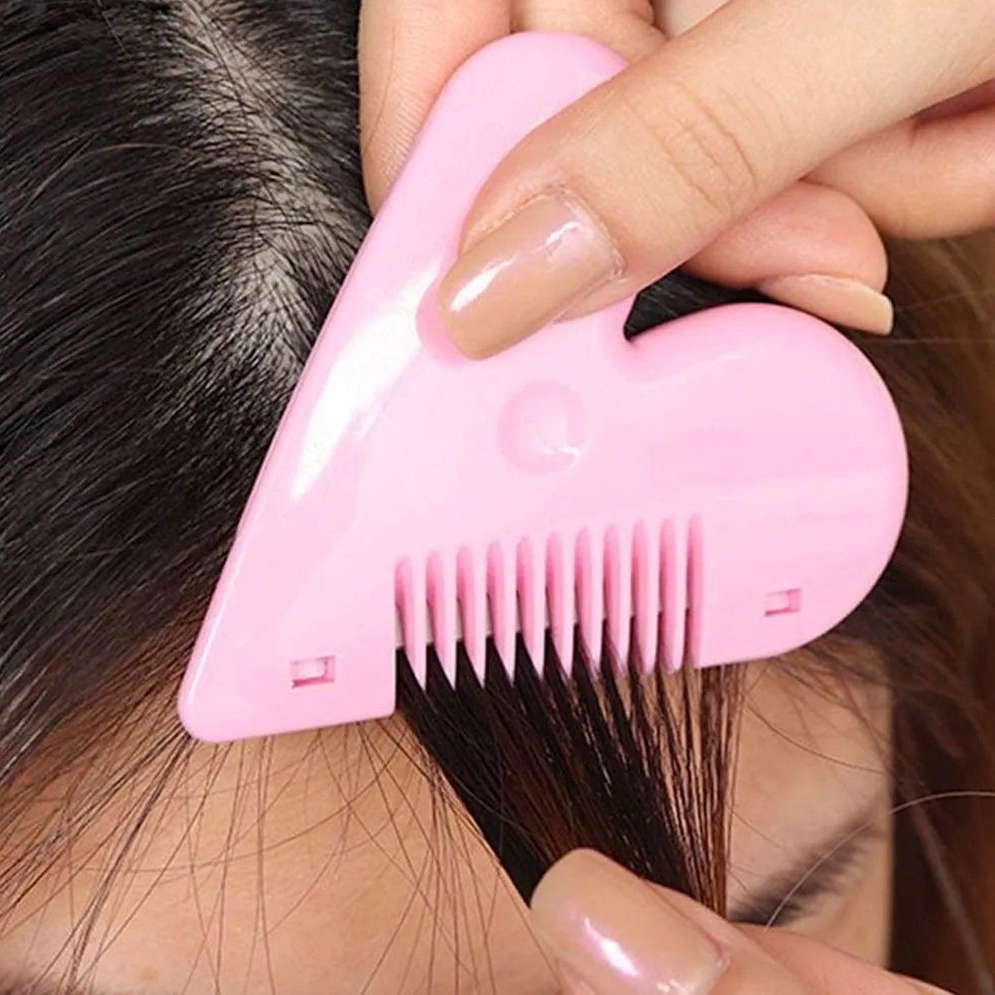 0361 Heart Shape Plastic Hair Cutting Scissors For Baby Girls Lightweight Portable Hair Thinning Doubleedge Stainless Steel Convenient For Hair Cutting For Hair Thinning (1 Pc ) - Springkart 