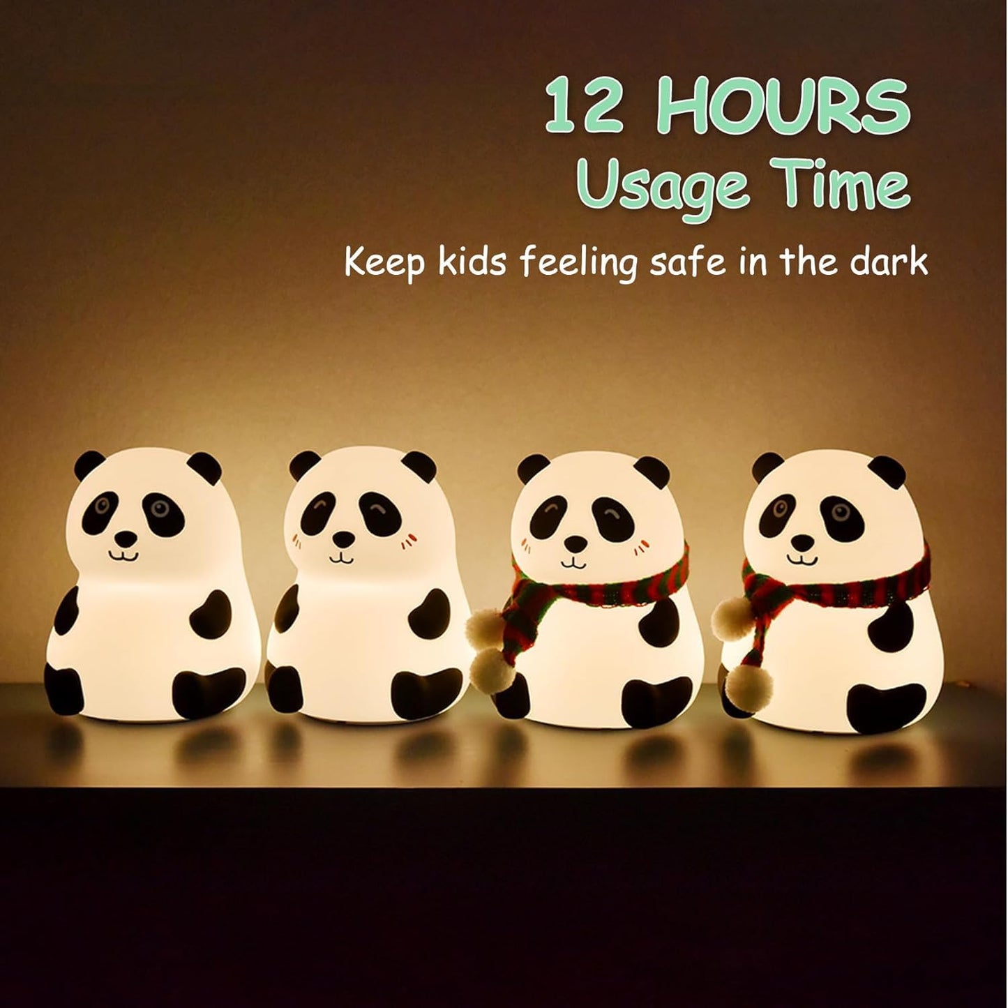 Panda 7-color Led Silicone Touch Lamp (1 Pc) - Springkart 