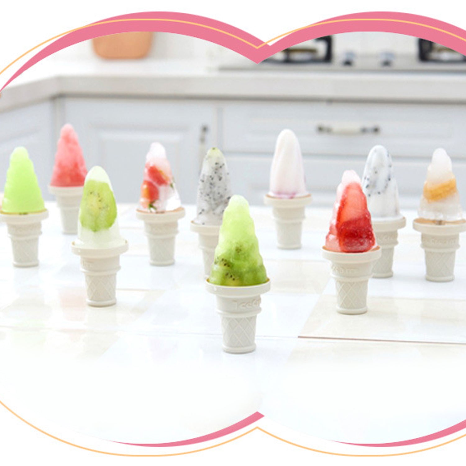 6304 6 Pc Ice Cream Mold Used For Making Ice-creams In All Kinds Of Places Including Restaurants And Ice-cream Parlours Etc. - Springkart 