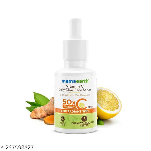 Mamaearth Vitamin C Daily Glow Face Serum With Vitamin C & Turmeric for Radiant Skin - 10 ml