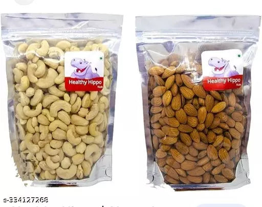 (50GM EACH PACK )Sriram Premium Whole Cashew & Almond Nuts - Springkart 