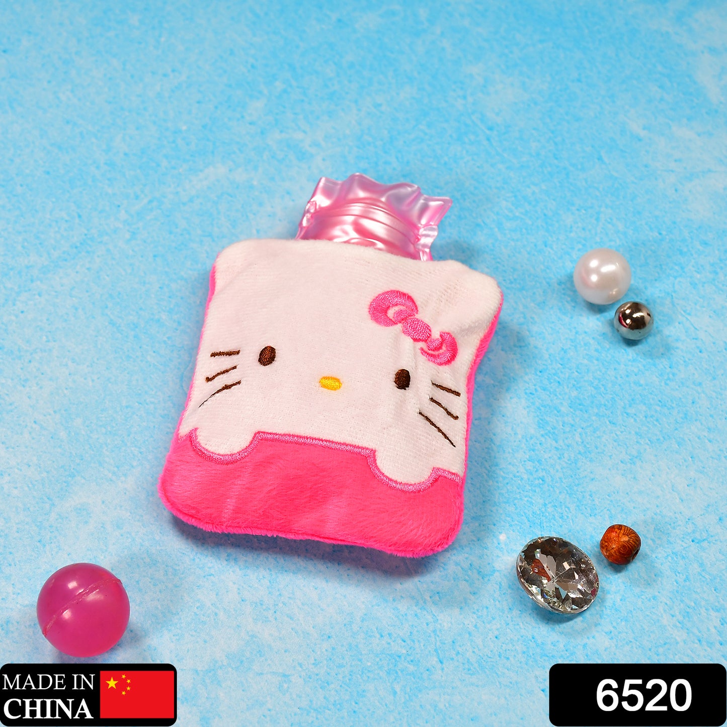 6520 Pink Hello Kitty Small Hot Water Bag With Cover For Pain Relief Neck Shoulder Pain And Hand Feet Warmer Menstrual Cramps. - Springkart 