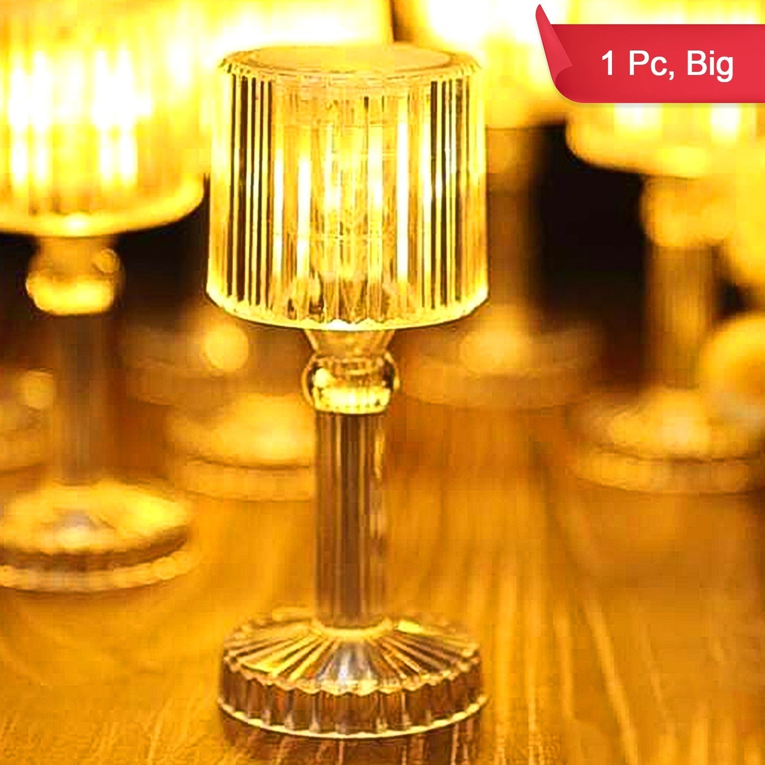 Big Acrylic Led Desk Lamps Table Lamp Portable Crystal (1 Pc Big) - Springkart 