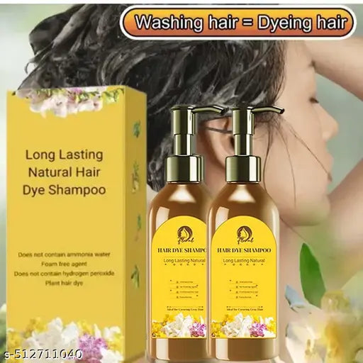 Long Lasting Natural Hair Dye Shampoo 250ML Pack Of 2 - Springkart 