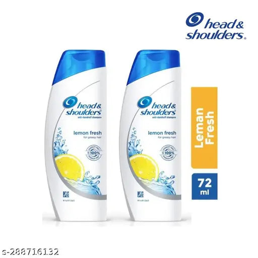 Head & Shoulders Lemon Fresh Shampoo, 72ml,Pack of 2(YELLOW)