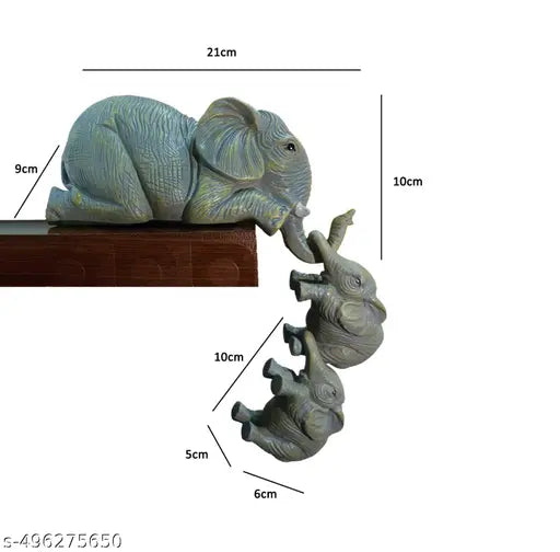 Avon star gallery Elephant Sitter Figurines, Elephant Mothers Hanging Two Babies Statue Hanging Off The Edge of a Shelf or Table, Hand-Painted Resin Collections Figurines for Mother's Day