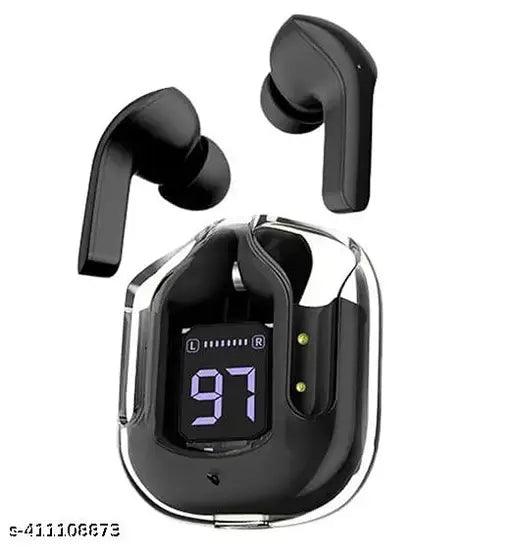 Stylish Black Ultrapod TWS Bluetooth Wireless Bluetooth Headphones (Ultrapod + Watch, True Wireless)