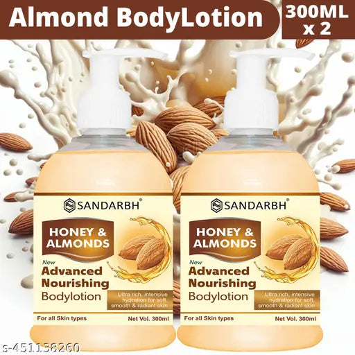 Honey & Almonds Body Lotion Whitening Body Lotion 300ml pack of 2