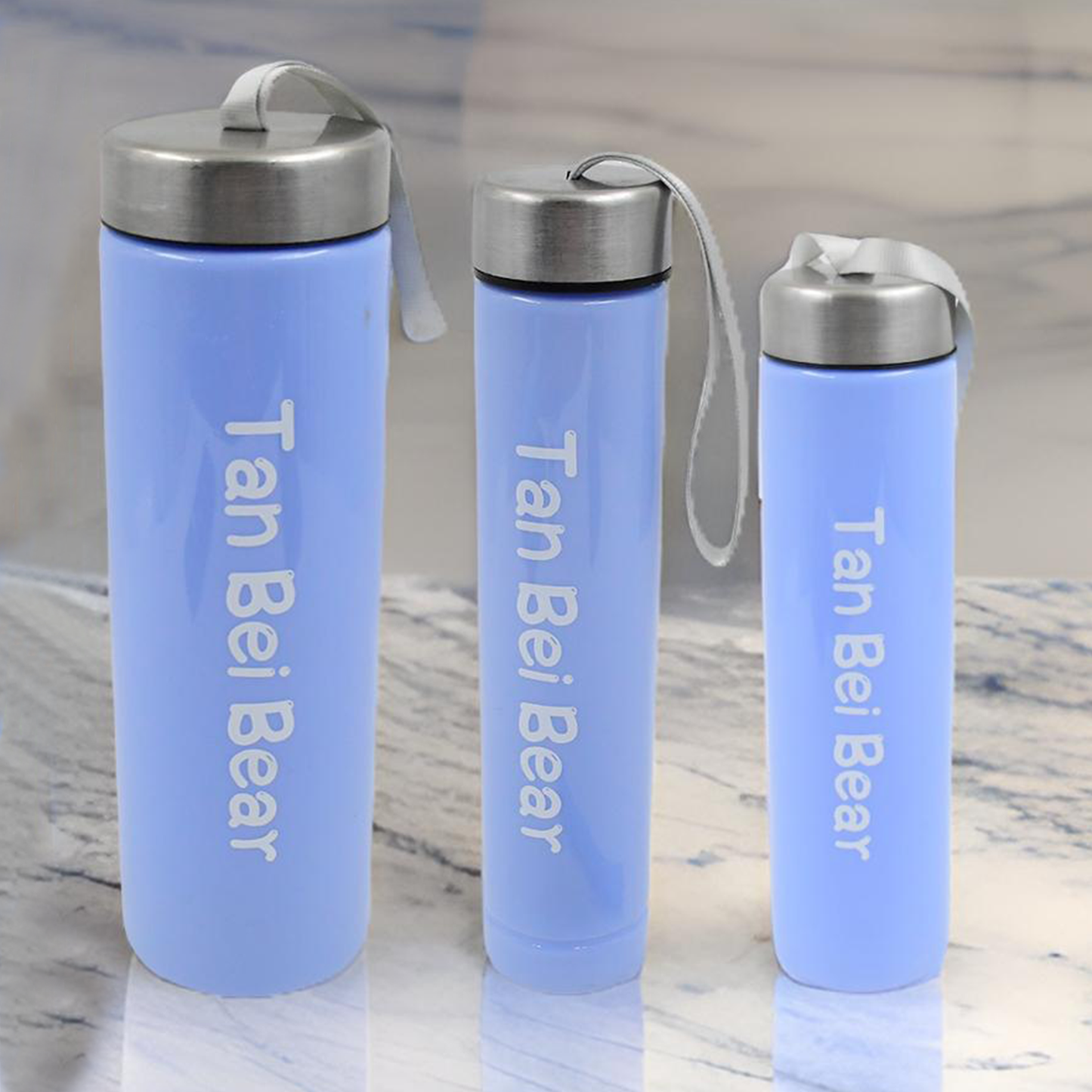 Plastic Water Bottle 3 Different Size Bottle 1 Pc Tumbler With Straw (4 Pc Set) - Springkart 