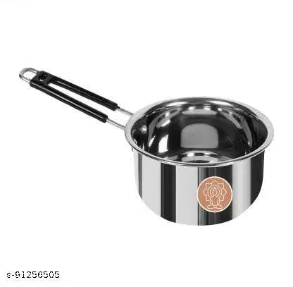 Supreme Stainless Steel Gas Stove and Induction Compatible Heat Proof Saucepan with Handle (1 L, 1.5 L, 2 L ) Set of 3 pcs Combo