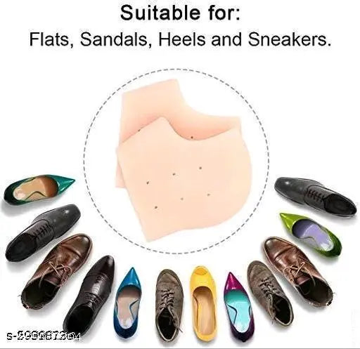 Anti Crack Silicone Half Gel Heel And Foot Protector Moisturizing Socks for Foot Care for Women Pack of 1 - Springkart 
