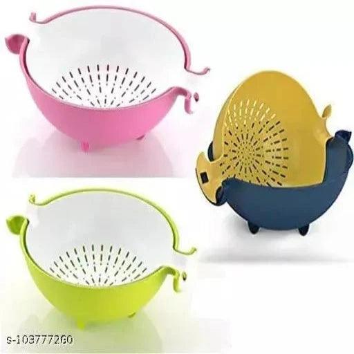 Multifunctional Washing Fruits Vegetables Basket Strainer And Detachable Drain Basket Bowl - Springkart 