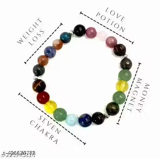 Money Magnet Love 7 chakra & weight loss Bracelet Natural Crystal Bracelet