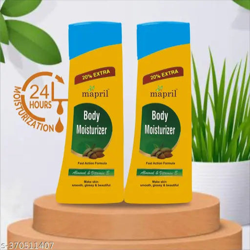Body Moisturizer with Almond & Vitamin E – 24-Hour Deep Moisturization, – Non-Greasy & Lightweight - Springkart 