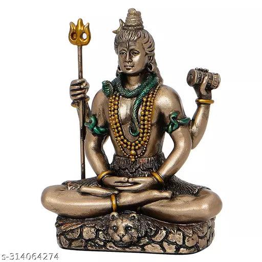 3.4-inch Cold Cast Bronze Lord Shiv Idol - Springkart 