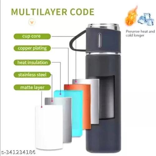 Double Wall Stainless Steel Thermo 500ml Vacuum Insulated Bottle - Springkart 